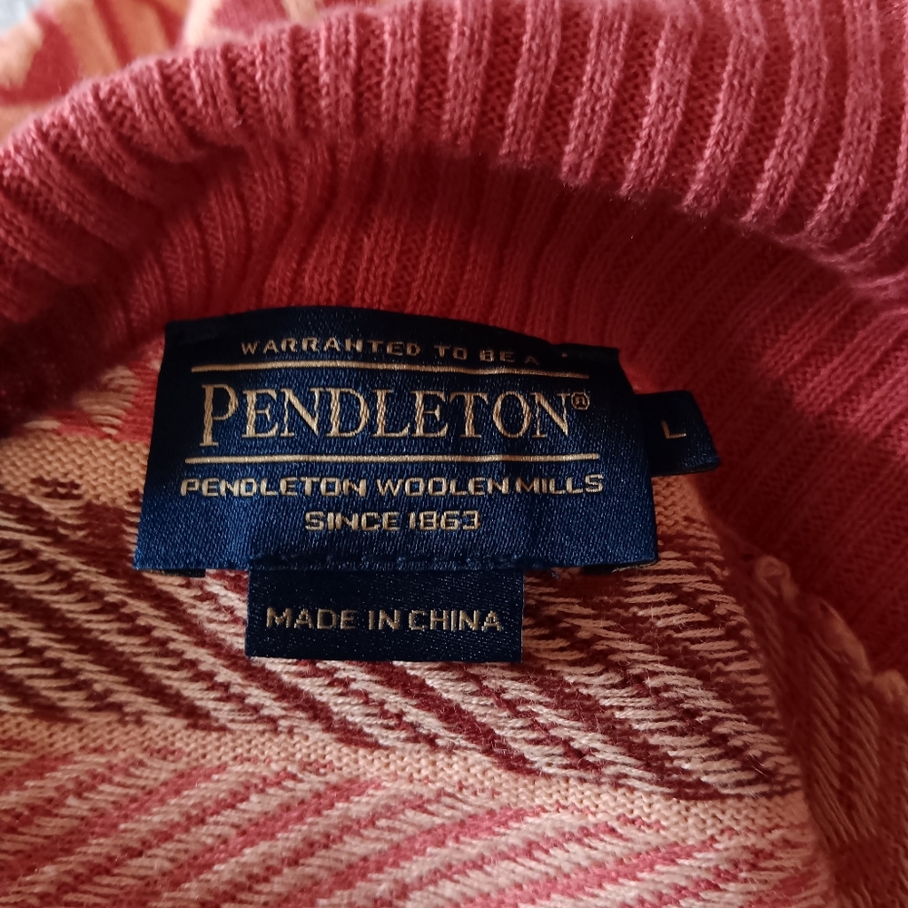 Pendleton Geometric Patterned Cardigan Sweater - … - image 4